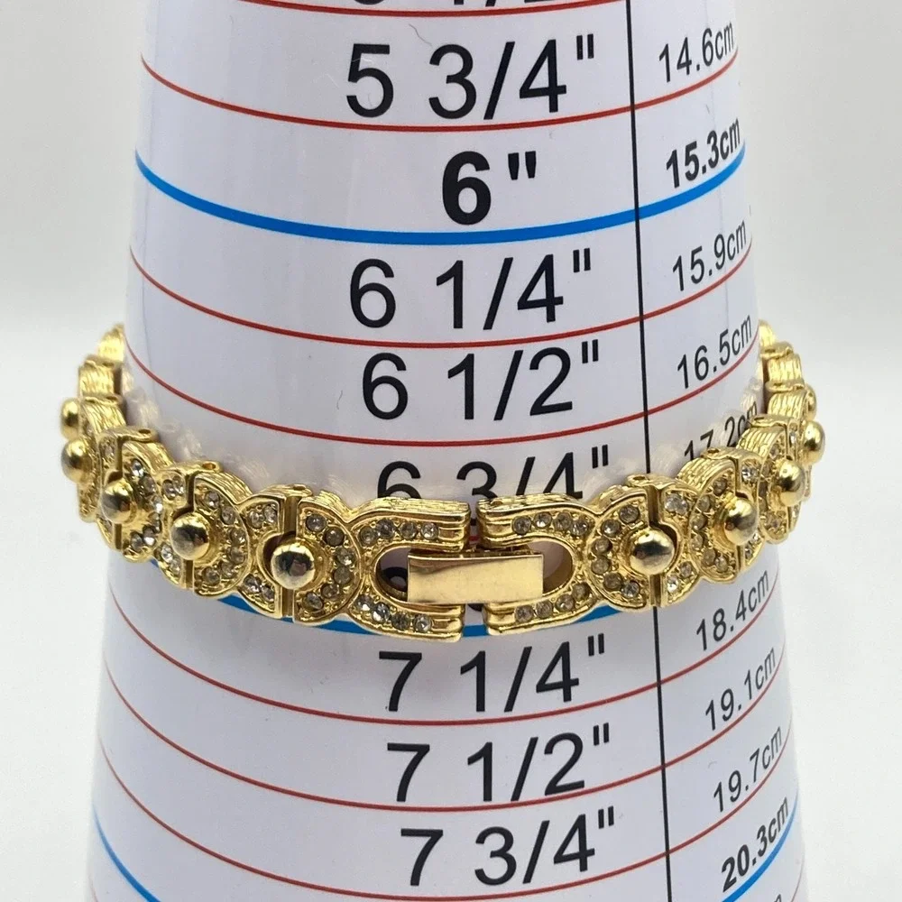 Vintage Parmex Women's Watch Gold Tone 21mm Crystal Bezel & Band New Battery 7
